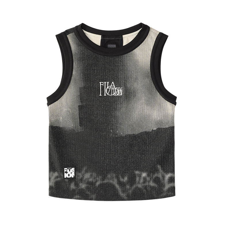 FILA FUSION China Olympic Skateboard Collection Color Block Tank Top Women's Jet Black