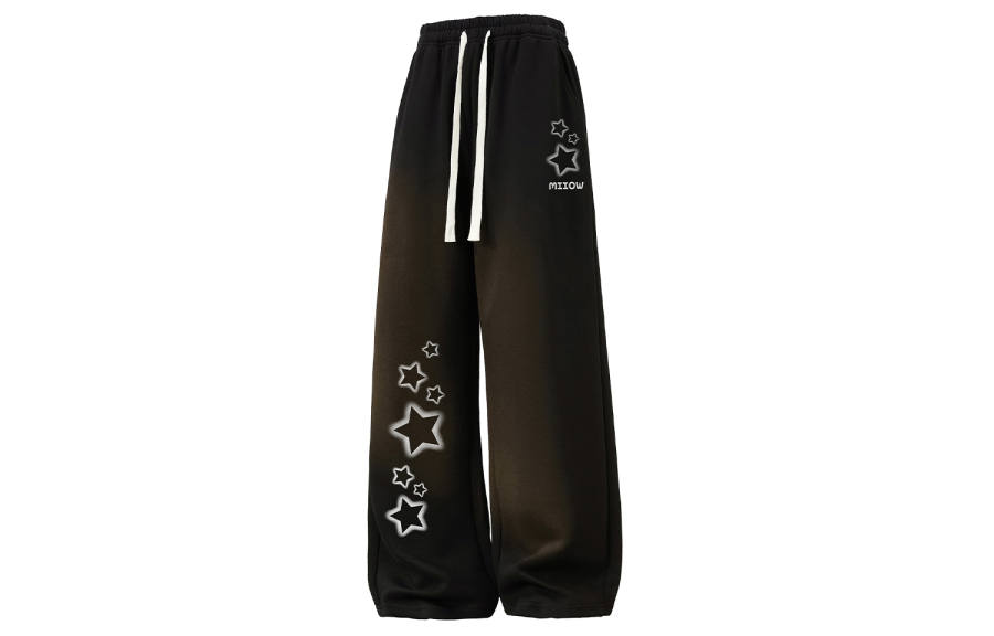 MIIOW Casual Pants Unisex Thickened And Fleece Lined Straight Fit Pants