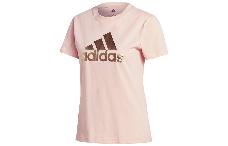Adidas Adidas T Shirts Women's Pink Crew Neck Moderate Other