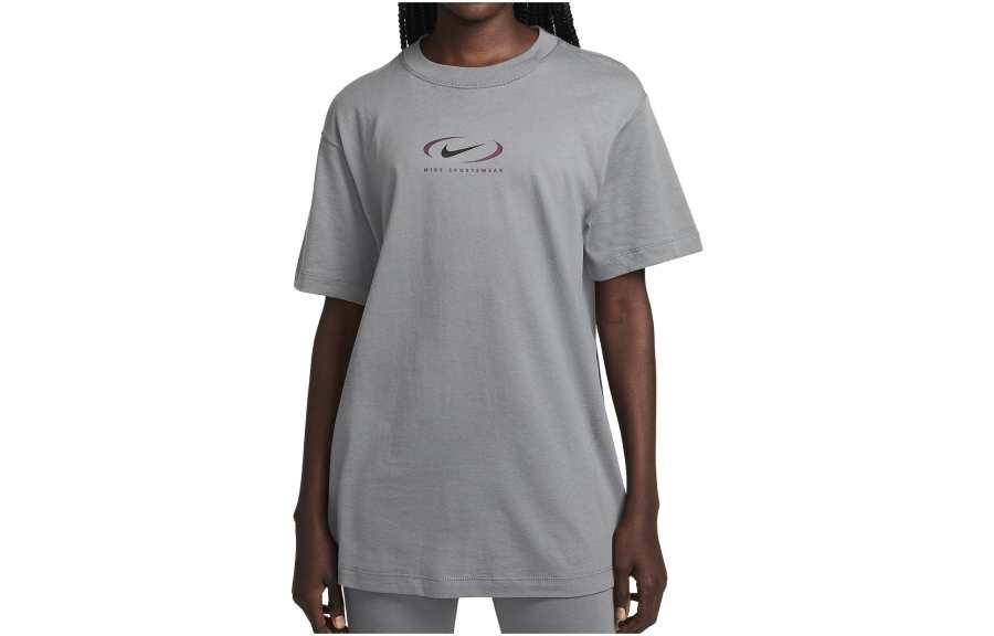 Nike Nike T Shirts Women's Gray Crew Neck Moderate Other