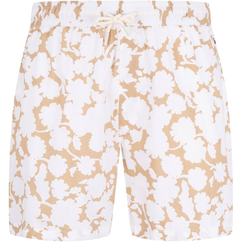 Tommy Hilfiger Casual Shorts Men's White Khaki Print