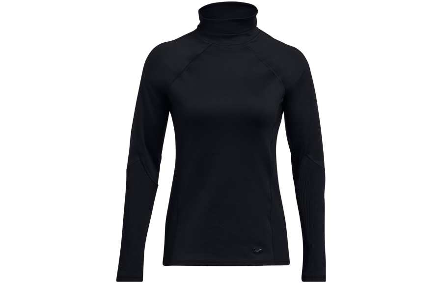 Under Armour ColdGear T Shirts Women's Black Turtleneck Moderate Straight Fit