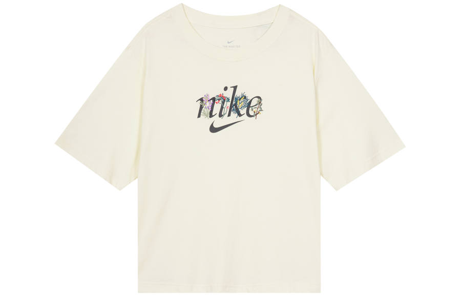Nike Nike Drop Shoulder Sleeve T Shirt Women's Coconut Milk