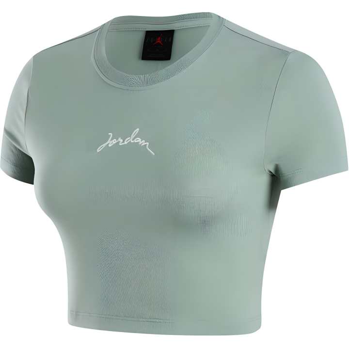 Jordan Jordan SS24 T Shirt Women's Smoke Gray Jade With Slight Green