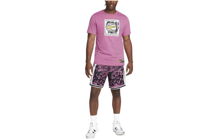 Nike Nike Basketball Shorts Men's Bright Pink Moderate Straight Fit Pants