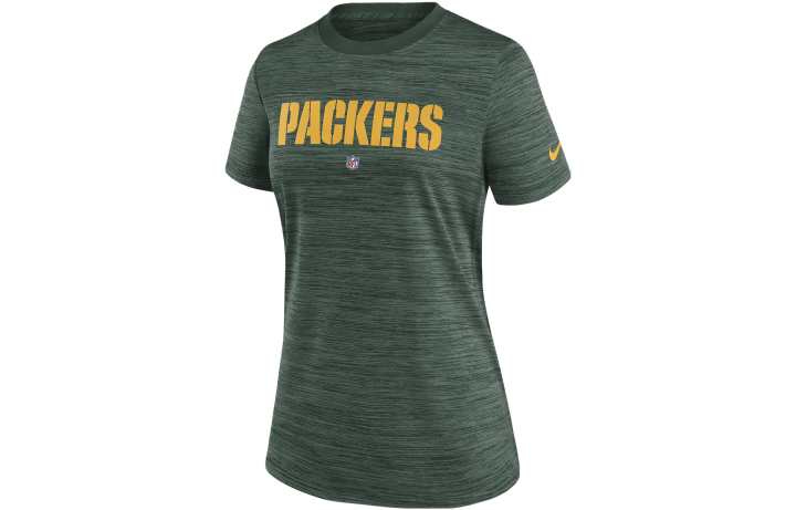 Nike Nike T Shirts Women's Green Crew Neck Moderate Straight Fit