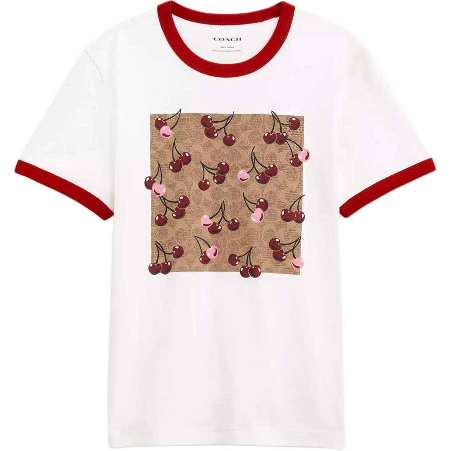 COACH T Shirts Women's White Crew Neck