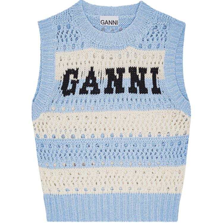 GANNI SS25 Tank Top Women's Blue