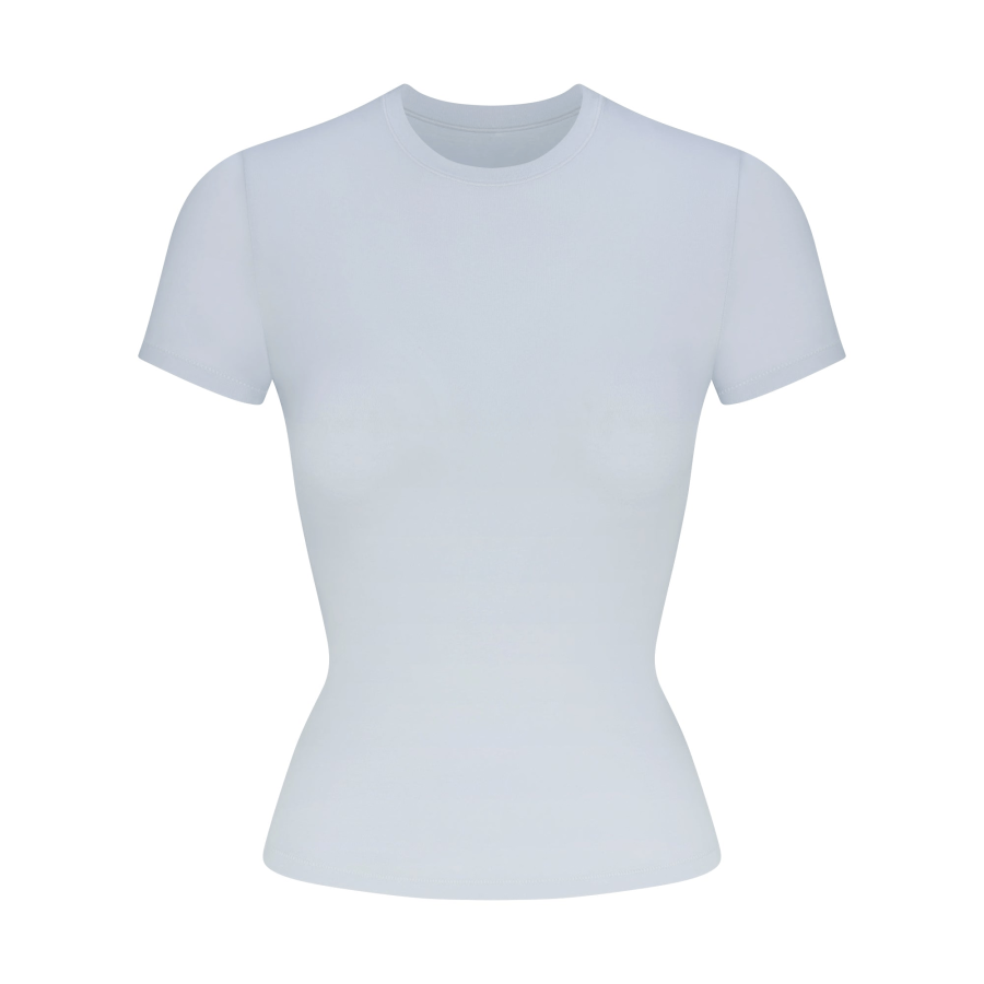 Skims SS25 Regular T Shirt Women's Zen Blue/Zen Blue
