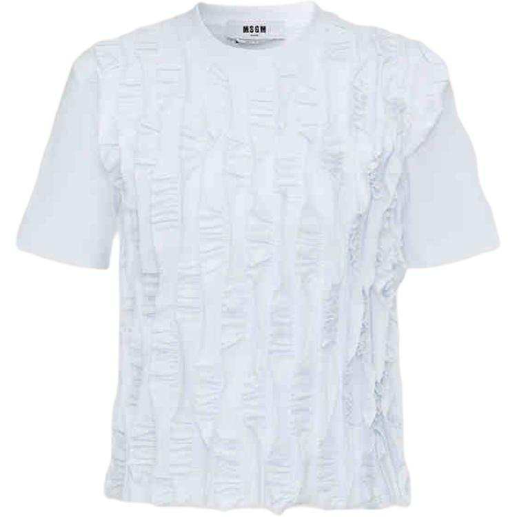 MSGM MSGM T Shirts Women's White Crew Neck Moderate Other