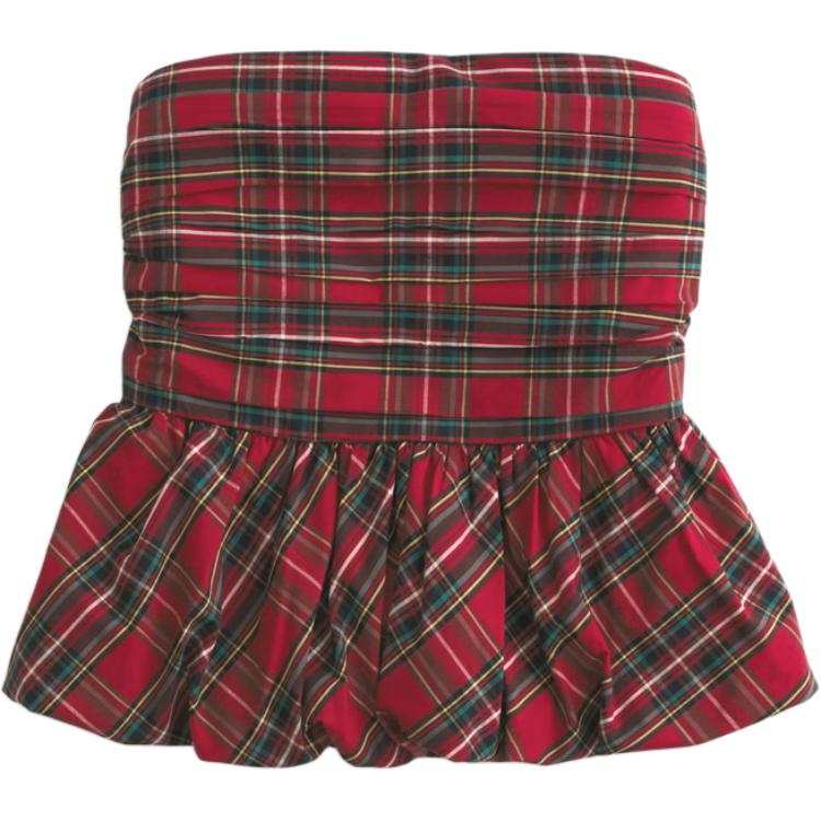 Hollister/ Hollister T Shirt Women's Red Plaid