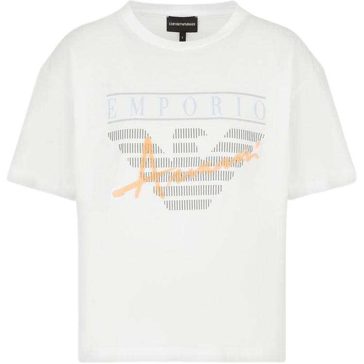 EMPORIO ARMANI T Shirts Women's White Crew Neck Moderate
