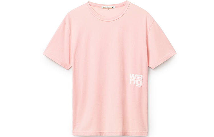 Alexander Wang T Shirts Women's Bleached Desert Multicolor Crew Neck Moderate Straight Fit