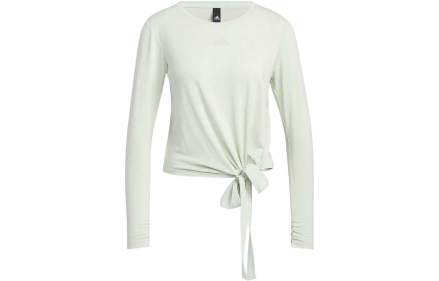 Adidas Adidas Crop Tops Women's Linen Green Crew Neck Moderate