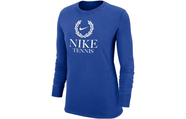 Nike Nike T Shirts Women's Blue Crew Neck Moderate Straight Fit