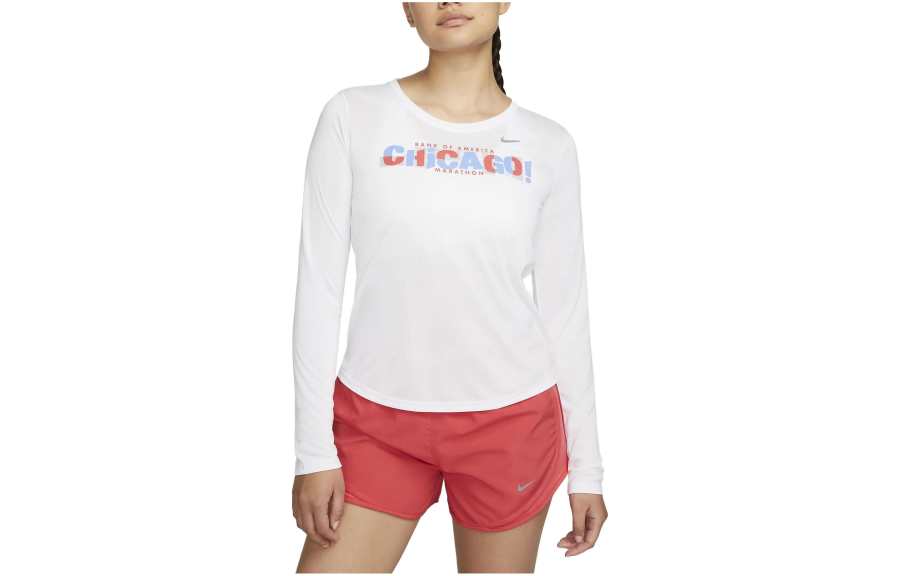 Nike Nike T Shirts Women's White Crew Neck Moderate Straight Fit