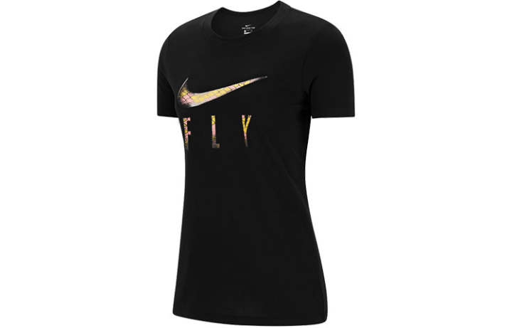 Nike Nike T Shirts Women's Black Crew Neck Straight Fit