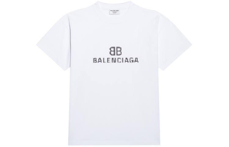 Balenciaga Women'ss Bb Pixel Medium Fit T shirt White