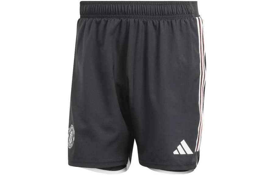 Adidas Adidas Manchester United Soccer Bottoms Unisex Black Moderate Straight Fit Pants