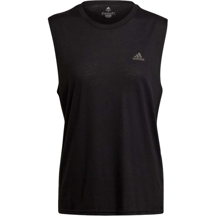 Adidas Adidas Tank Tops Women's Black Crew Neck Moderate Racerback