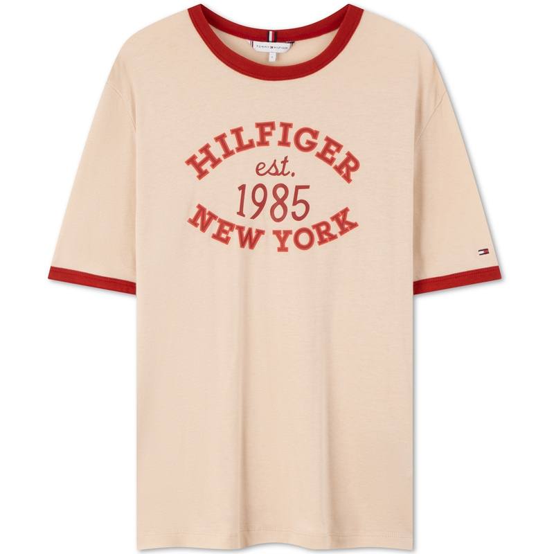 Tommy Hilfiger T Shirts Women's Crew Neck Moderate Straight Fit