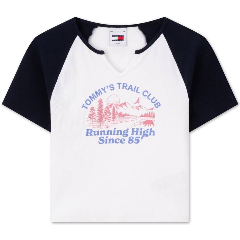 Tommy Hilfiger T Shirts Women's V Neck Moderate Other