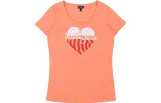 ARMANI JEANS T Shirts Women's Orange Crew Neck Moderate
