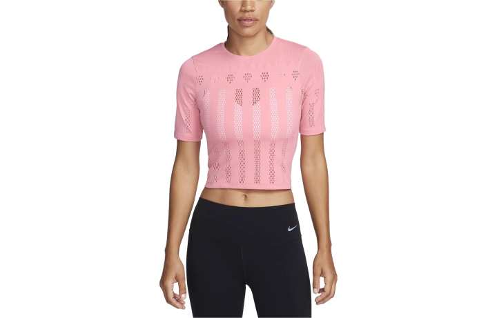 Nike Nike T Shirts Women's Pink Crew Neck Moderate Straight Fit