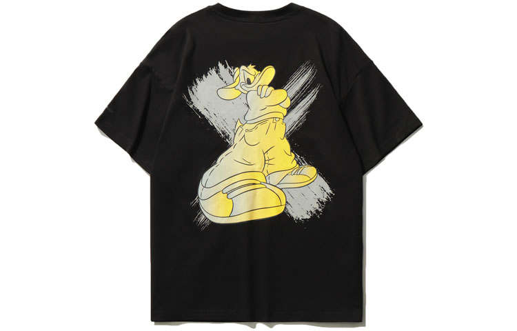 Li-Ning Li Ning x Disney Collaboration Collection Sports Fashion Collection Drop Shoulder Sleeve T Shirt Women's Black
