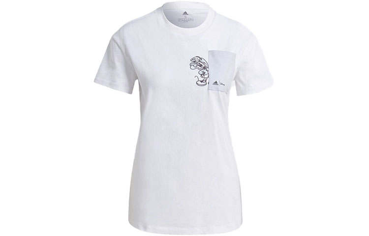 Adidas Adidas Disney Collaboration T Shirts Women's White Crew Neck Moderate Other