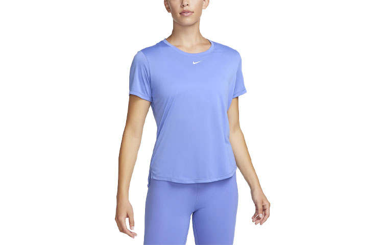 Nike Nike T Shirts Women's Blue Crew Neck Moderate Straight Fit