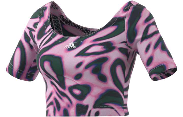 Adidas Adidas T Shirts Women's Pink Crew Neck Moderate Other