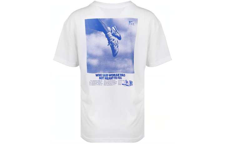 Nike Nike T Shirts Women's White Crew Neck Moderate Straight Fit