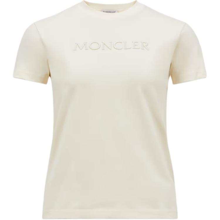 Moncler Logo Embroidered Crewneck T Shirt