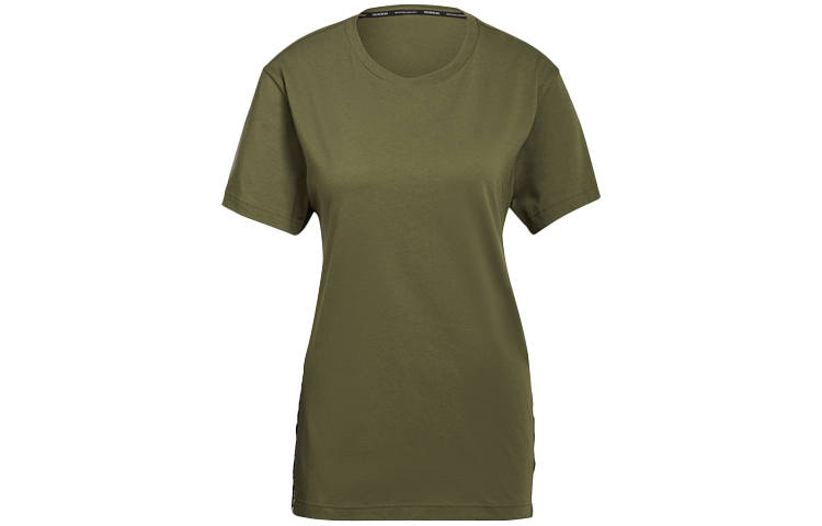 Adidas Adidas T Shirts Women's Green Crew Neck Moderate Straight Fit