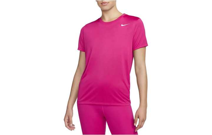 Nike Nike T Shirts Women's Pink Crew Neck Moderate Straight Fit