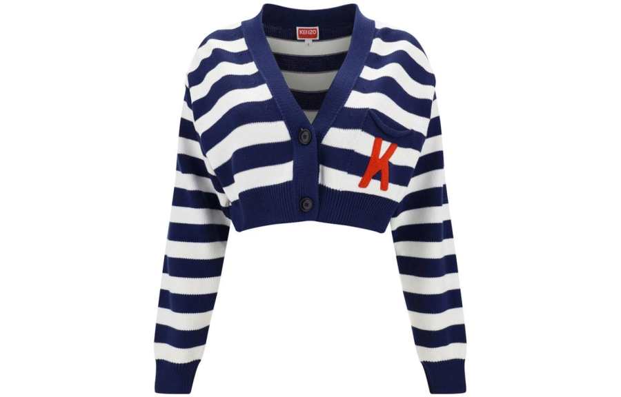 KENZO SS23 Cropped Coat Women's Midnight Blue