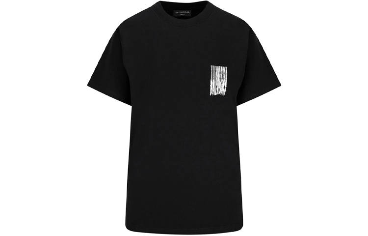 Balenciaga Regular Sleeve T Shirt Women's Black Loose Fit