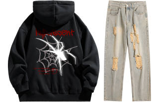 HYPASCENT Sweatshirt Sets Unisex Hooded Moderate