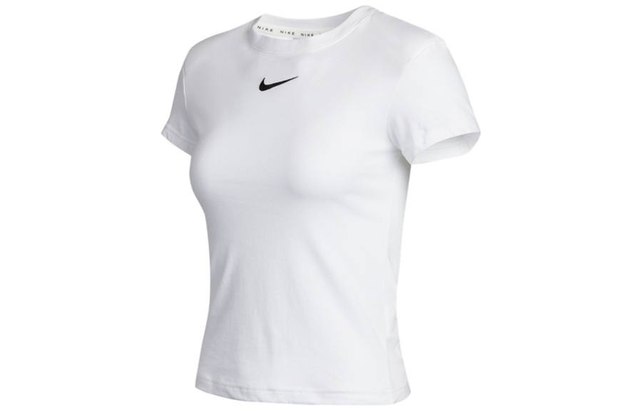 Nike Nike T Shirts Women's White Crew Neck Moderate Straight Fit