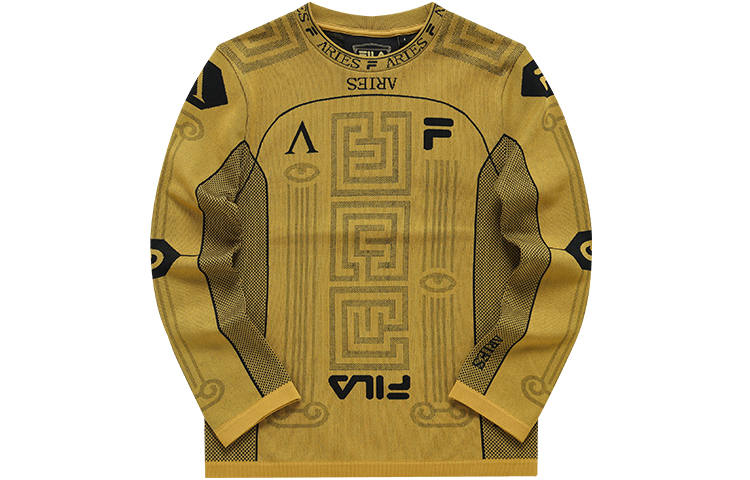 FILA FUSION x Aries T Shirt Women's Yellow Sand Gold