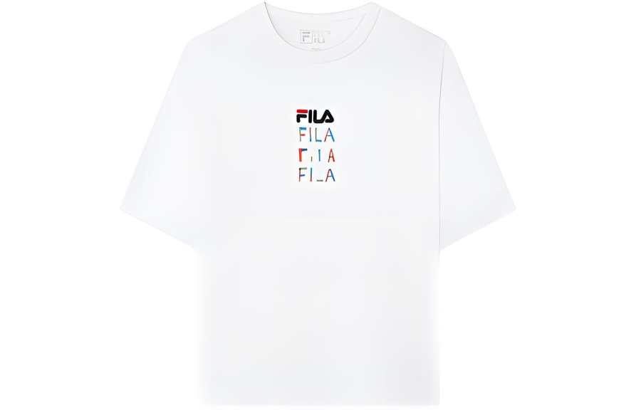 FILA Drop Shoulder Sleeve T Shirt Women's Standard White