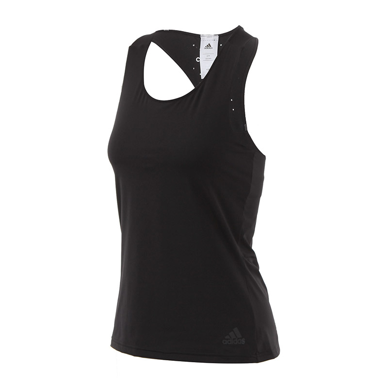 Adidas Adidas Tank Tops Women's Black Crew Neck Moderate Racerback