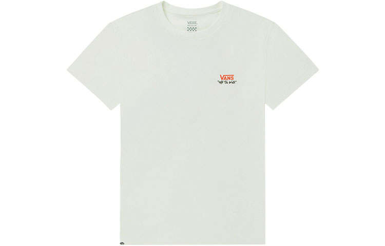 Vans T Shirts Women's White Crew Neck Moderate Straight Fit