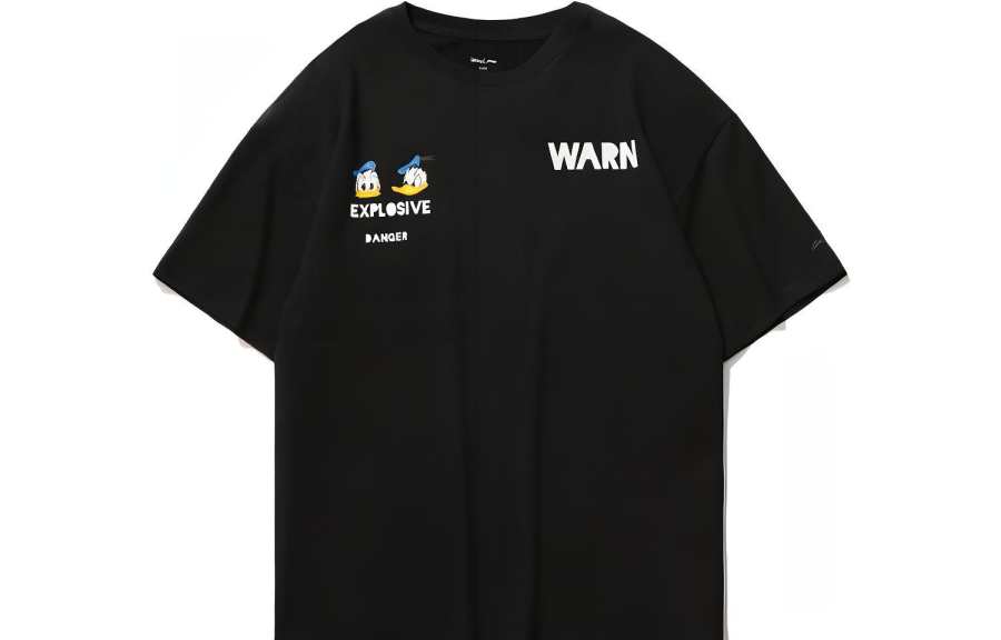 Li-Ning Li Ning x Disney Sports Fashion Collection Drop Shoulder Sleeve T Shirt Women's Black