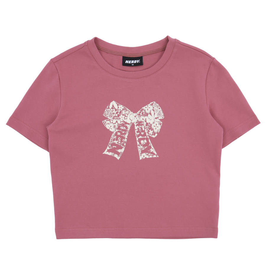 Nerdy T Shirts Women's Pink Crew Neck Moderate Straight Fit