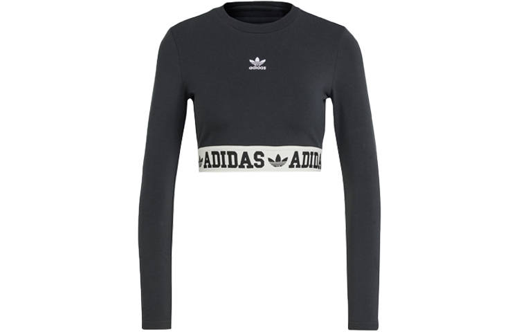 Adidas Originals Set in Sleeve T Shirt Women's Black