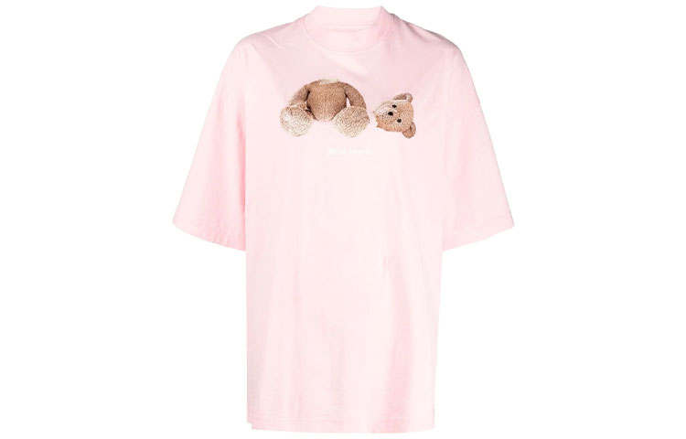 PALM ANGELS Teddy Print Tee Pink