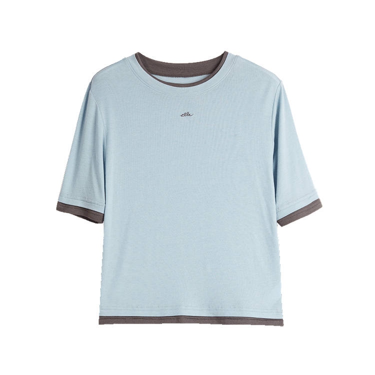 ELLE T Shirts Women's Crew Neck Moderate