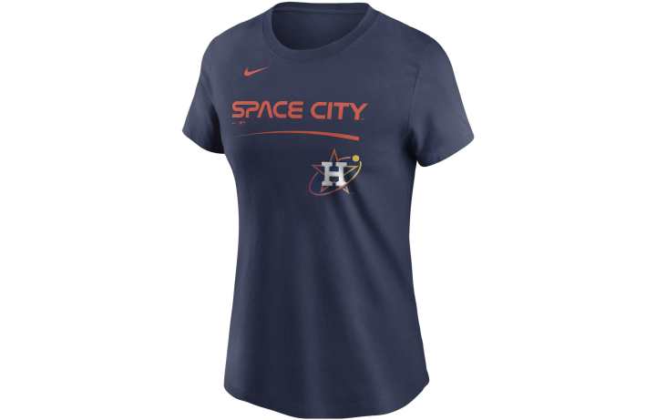 Nike Nike T Shirts Women's Blue Crew Neck Moderate Straight Fit